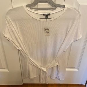 NWT Express white ribbed top